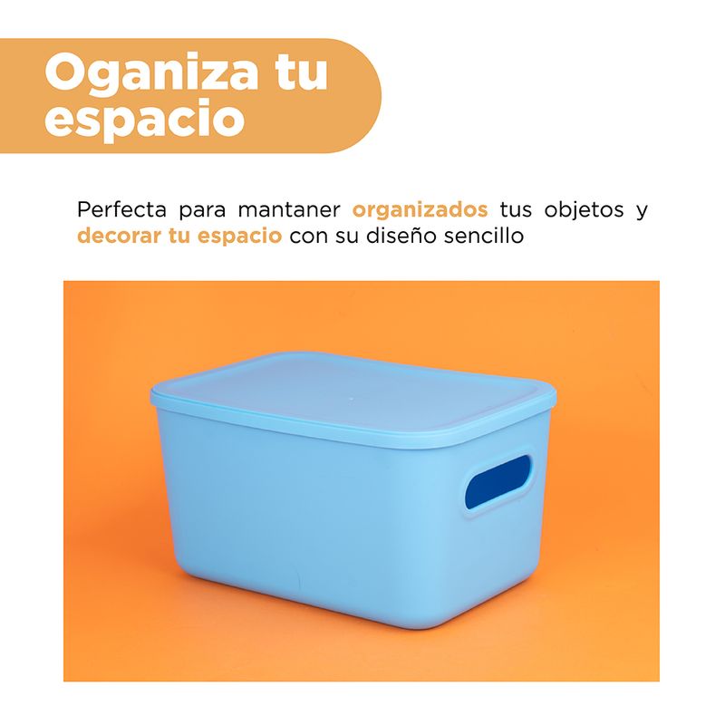 Organizador-Plastico-de-Almacenamiento-con-Tapa-Serie-Rainbow-L-Azul-5-24584