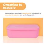 Organizador-Plastico-de-Almacenamiento-con-Tapa-Serie-Rainbow-S-Rosa-5-24588