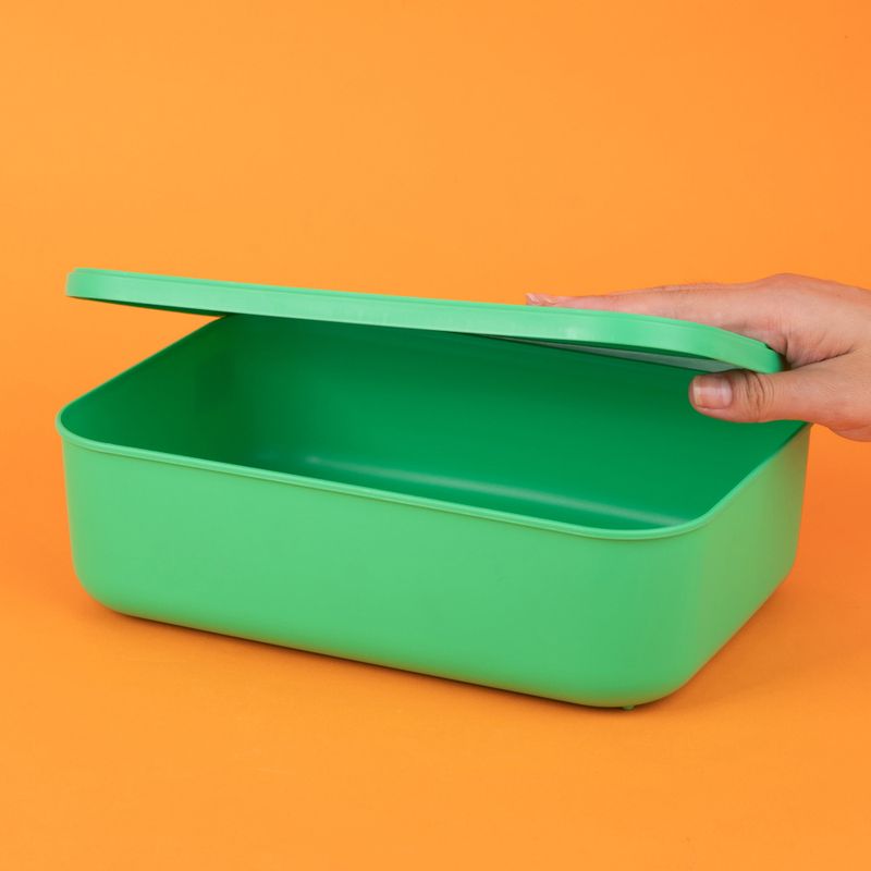 Organizador-Plastico-de-Almacenamiento-con-Tapa-Serie-Rainbow-S-Verde-2-24589