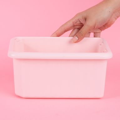 Organizador Plastico de Almacenamiento Apilable S Rosa