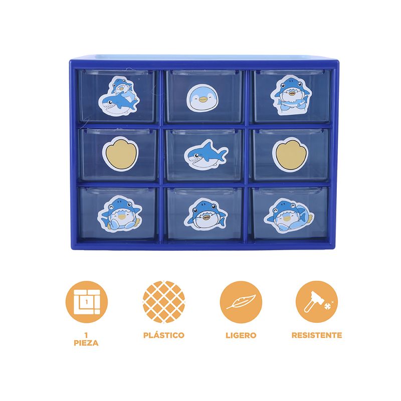 Organizador-Plastico-de-9-Compartimentos-Serie-Mini-Family-Azul-4-24615