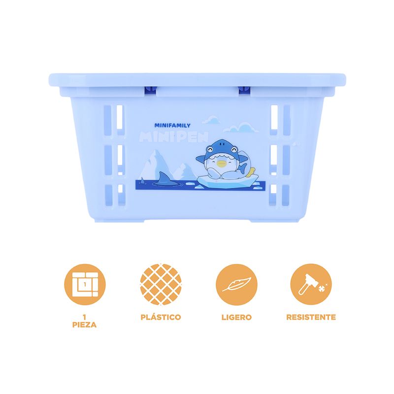 Organizador-Plastico-de-Canasta-Mini-Pen-Serie-Mini-Family-Azul-3-24616