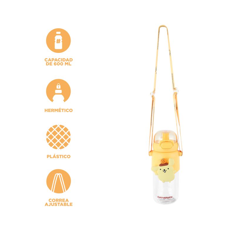 Vaso-Plastico-con-Tapa-y-Pitillo-de-600-Ml-Pompompurin-Serie-Sanrio-Amarillo-4-24633
