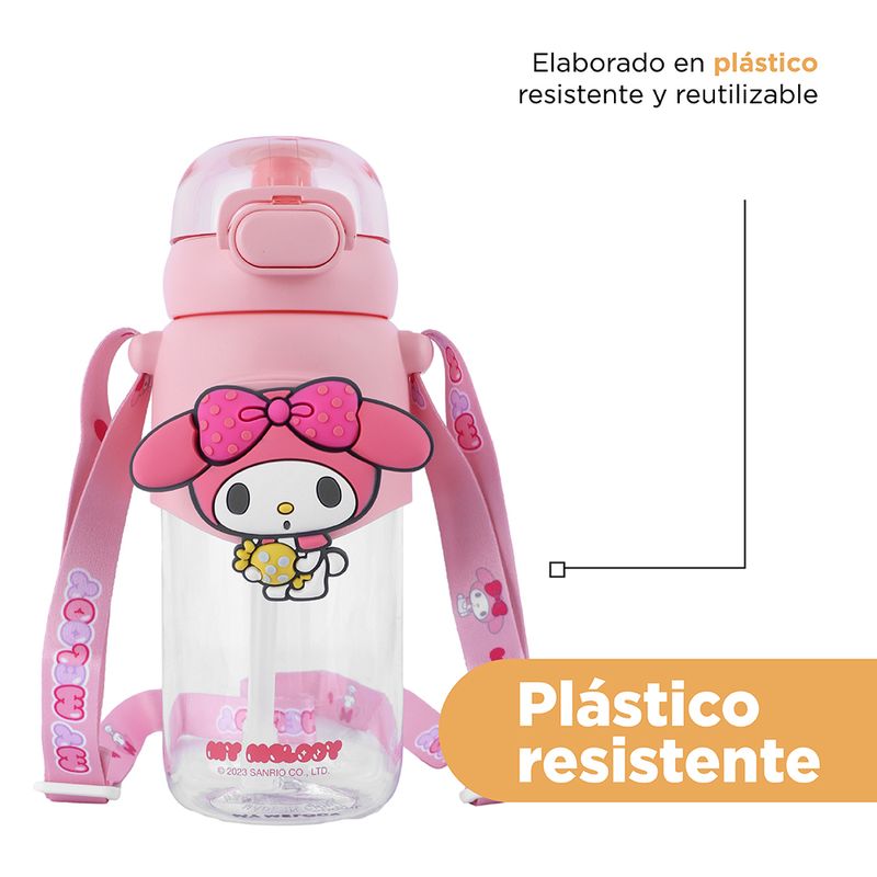 Vaso-Plastico-con-Tapa-y-Pitillo-de-600-Ml-My-Melody-Serie-Sanrio-Rosa-7-24634
