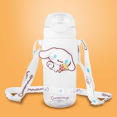Vaso Plastico con Tapa y Pitillo de 600 Ml Cinnamoroll Serie Sanrio Blanco