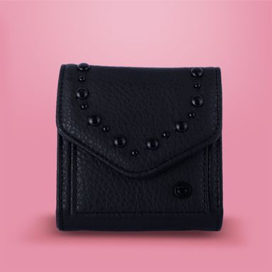 Cartera Corta para Mujer Serie Miniso Negra