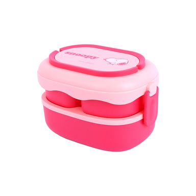 Contenedor para Alimentos de Doble Capa 1600 Ml Serie Snoopy Rosa