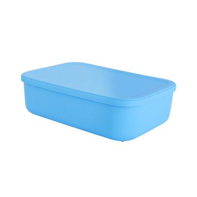 Organizador Plastico de Almacenamiento con Tapa Serie Rainbow S Azul