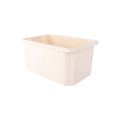 Organizador Plastico de Almacenamiento Apilable L Beige