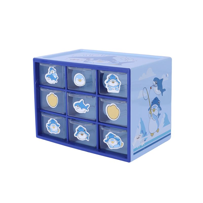 Organizador-Plastico-de-9-Compartimentos-Serie-Mini-Family-Azul-1-24615