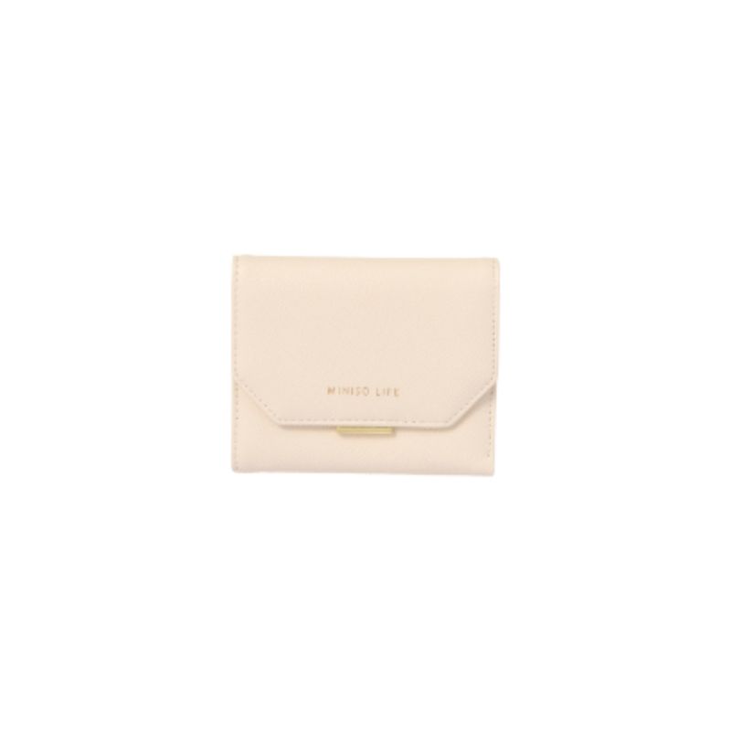 Cartera-Corta-para-Mujer-Basica-Tipo-Piel-Granulada-Serie-Miniso-Beige-1-24748
