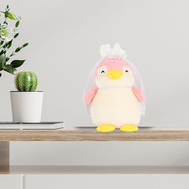 Peluche de Pingüino matrimonio, Pequeño, Rosado