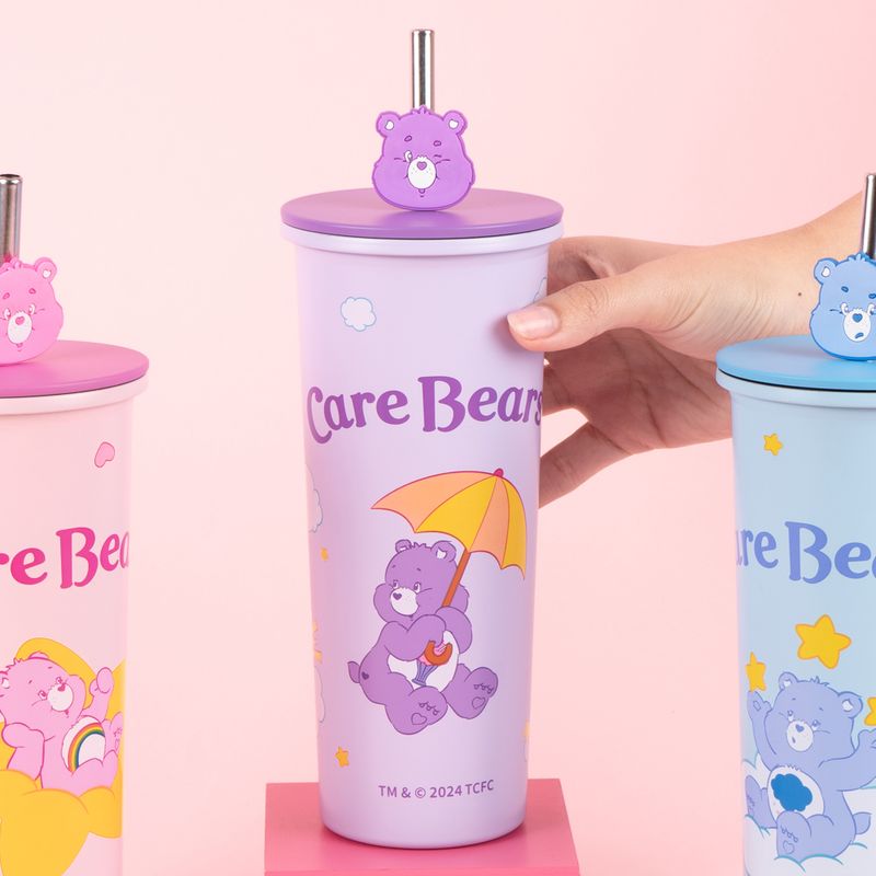 Vaso-de-Acero-Inoxidable-con-Pitillo-800Ml-Serie-Care-Bears-Morado-2-24963