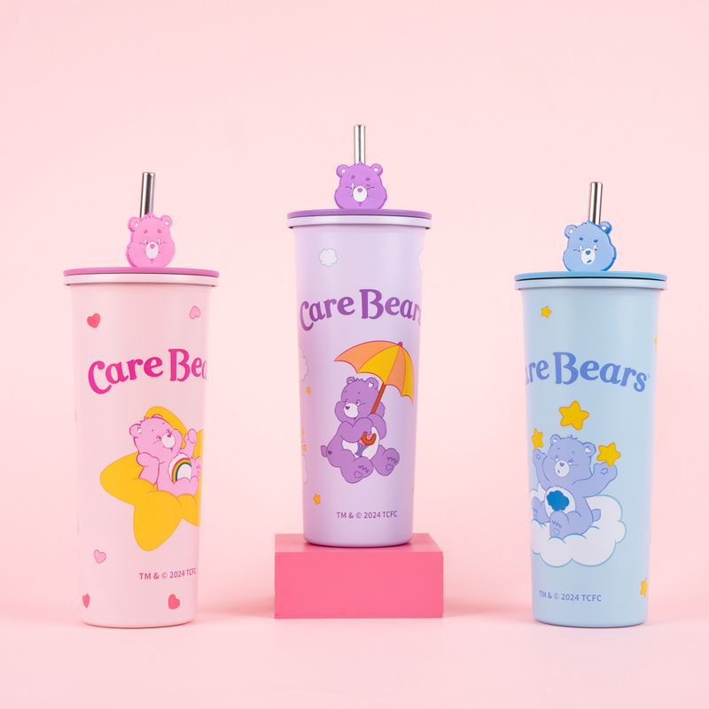 Vaso-de-Acero-Inoxidable-con-Pitillo-800Ml-Serie-Care-Bears-Morado-3-24963