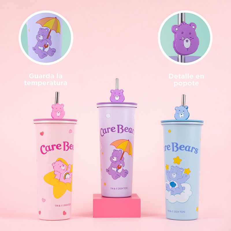 Vaso-de-Acero-Inoxidable-con-Pitillo-800Ml-Serie-Care-Bears-Morado-6-24963