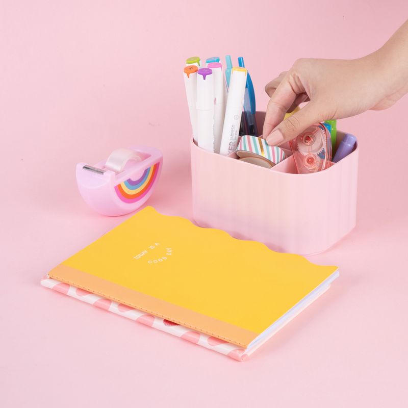 Organizador-Plastico-de-6-Compartimentos-para-Escritorio-Version-Alta-Serie-Macaron-Rosa-2-25008