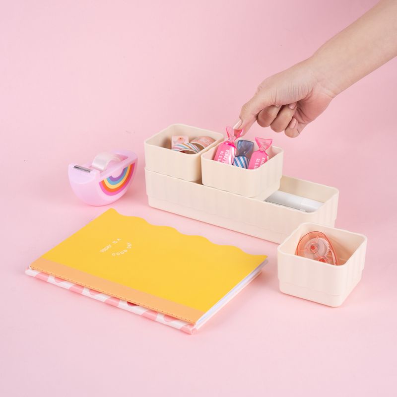Organizador-Plastico-Apilable-para-Escritorio-4-Piezas-Serie-Macaron-Blanco-2-25012