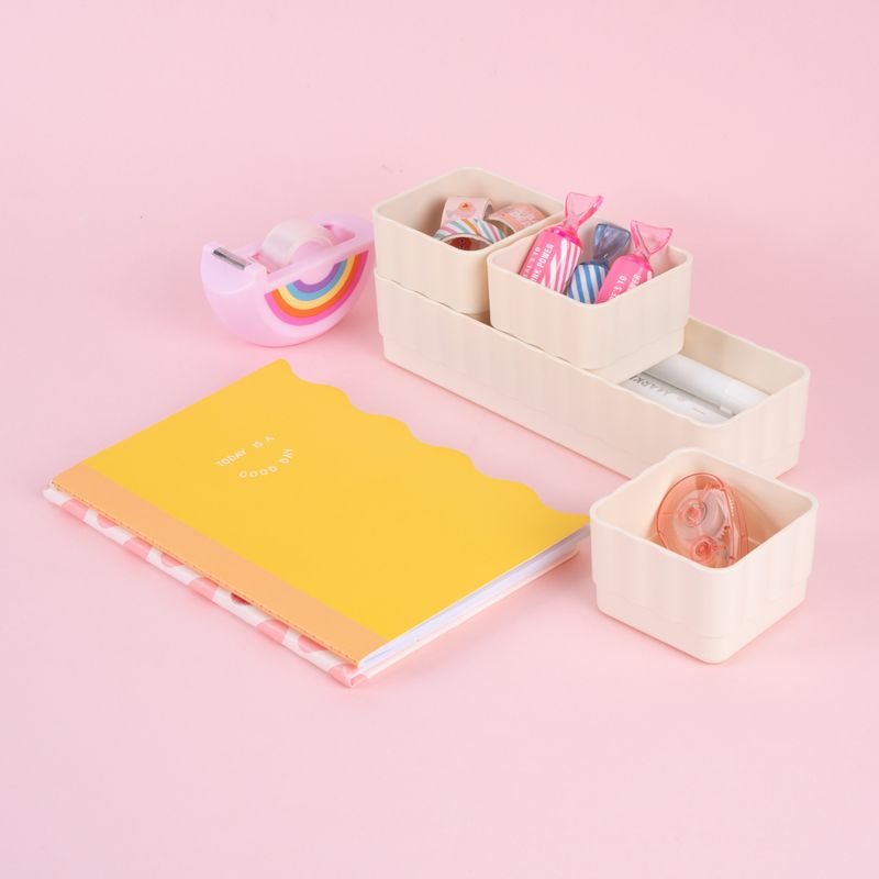 Organizador-Plastico-Apilable-para-Escritorio-4-Piezas-Serie-Macaron-Blanco-3-25012