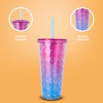 Vaso-de-Plastico-Brillante-con-Correa-680-Ml-Rosa-y-Azul-5-25038
