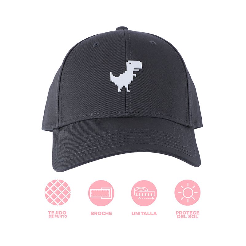 Gorra-de-Beisbol-Bordada-Dinosaurio-Serie-Miniso-Gris-3-24994