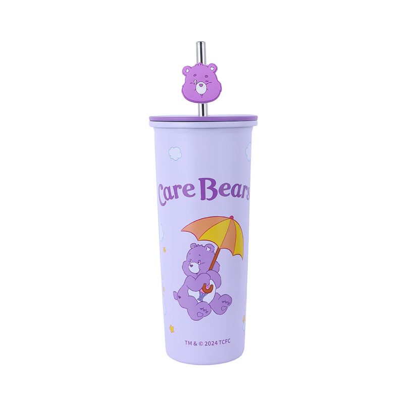 Vaso-de-Acero-Inoxidable-con-Pitillo-800Ml-Serie-Care-Bears-Morado-1-24963