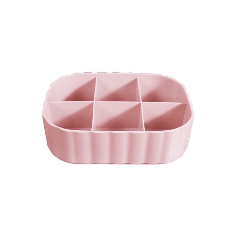 Organizador-Plastico-de-6-Compartimentos-para-Escritorio-Version-Corta-Serie-Macaron-Rosa-1-25003
