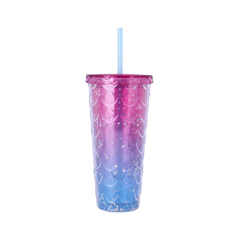 Vaso-de-Plastico-Brillante-con-Correa-680-Ml-Rosa-y-Azul-1-25038