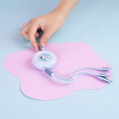 Cable de Carga 3 en 1 Serie Snoopy Colorful Life