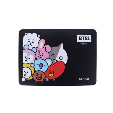 Mouse Pad Cuadrado Negro Colección BT21