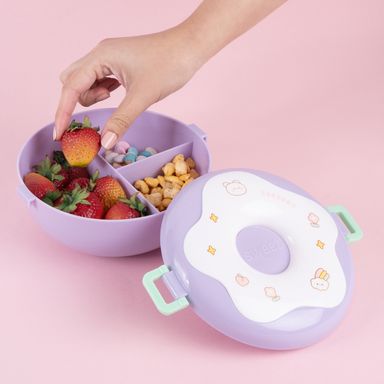 Contenedor Bento Donut 800 Ml Purpura