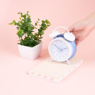 Reloj Despertador de Doble Campana Azul