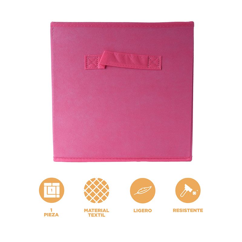 Organizador-de-Tela-para-Almacenamiento-Cuadrada-Serie-Rainbow-Rosa-3-25149