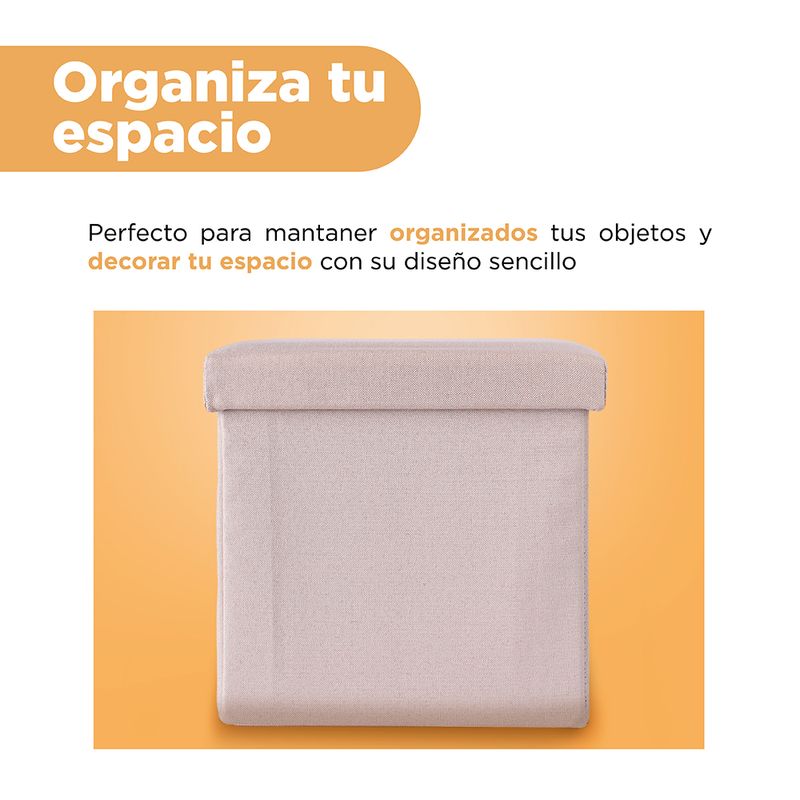 Organizador-de-Tela-para-Almacenamiento-Plegable-Cuadrada-Beige-4-25154