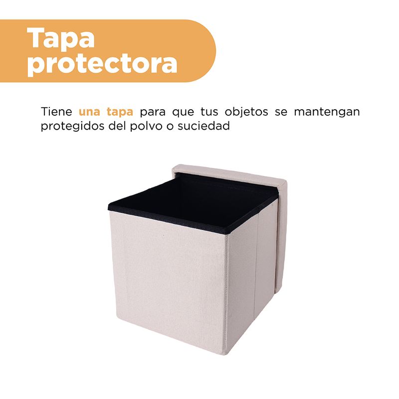 Organizador-de-Tela-para-Almacenamiento-Plegable-Cuadrada-Beige-5-25154