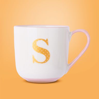 Taza de Ceramica 430 Ml Serie Miniso Rosa