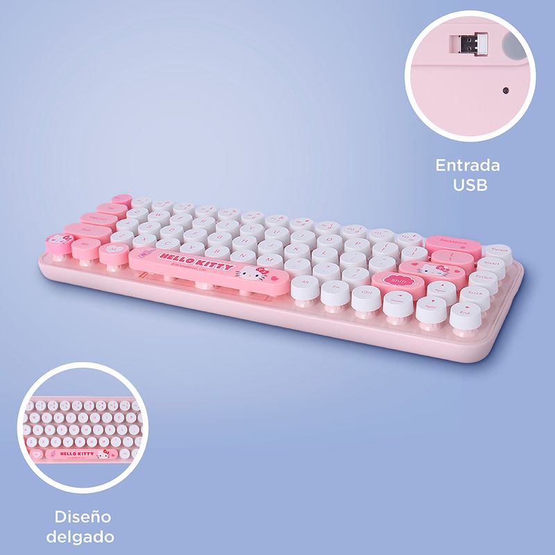 Teclado-Inalambrico-Hello-Kitty-Mod-Sk-676Ag-Serie-Sanrio-5-25331