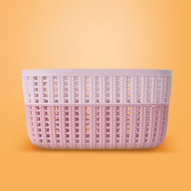 Organizador Plastico de Cesta Rosa
