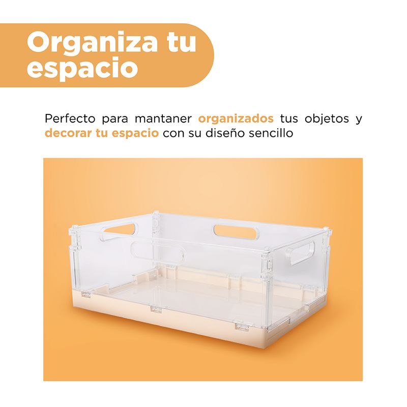 Organizador-Plastico-Plegable-con-Asa-Peque-o-Serie-Macaron-Beige-4-25294