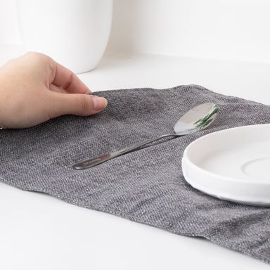 Mantel Individual de Doble Capa Serie Miniso Gris