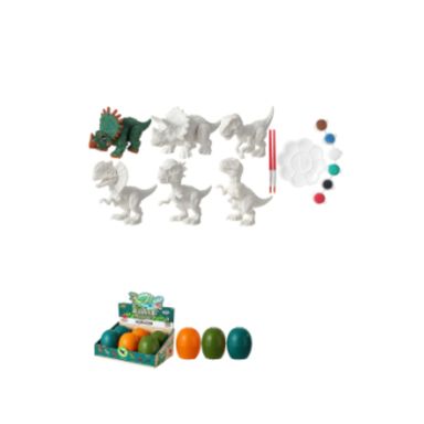 Figura en Yeso de Dinosaurio para Pintar 6 Piezas