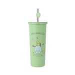 Vaso-de-Acero-con-Pitillo-Pochacco-800Ml-Serie-Sanrio-Verde-1-25376
