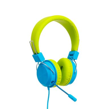 Audifonos con Microfono Kids Mod 23L07 3.5 Mm Azul con Verde