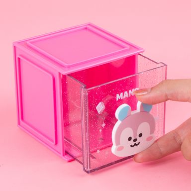 Organizador Plastico forma Cubo Pequeño de la Mang Colección BT21