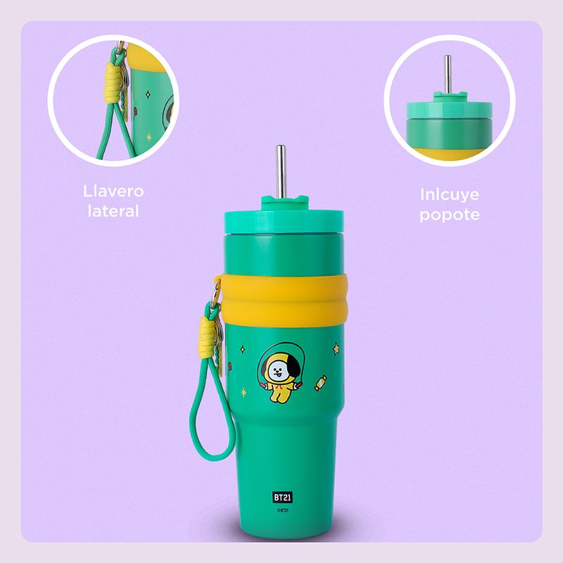 Termo-de-Doble-Pared-con-Funda-y-Pitillo-900-Ml-Chimmy-Serie-Bt21-Verde-5-25493