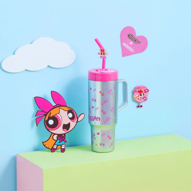Vaso-Plastico-con-Pitillo-de-1250-Ml-Serie-Las-Chicas-Superpoderosas-Rosa-2-25580
