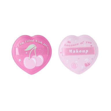 Set de Puff para Maquillaje con Cojin de Aire Serie Cherry Valentine