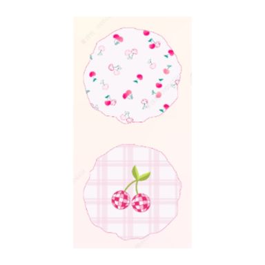 Gorros de Baño una Sola Capa Serie Cherry Valentine 2 Piezas