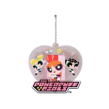 Llavero Acrilico de Corazon Serie Las Chicas Super Poderosas Plateado