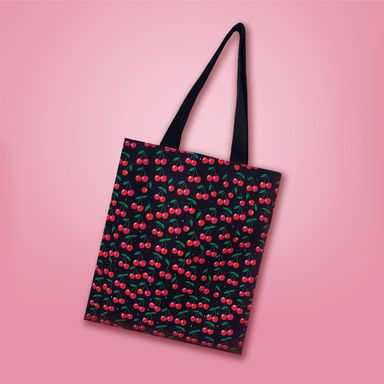 Bolsa de Compras Miniso Serie Cherry Valentine Negro