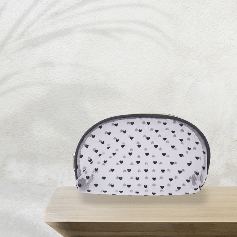 Cosmetiquera-en-Forma-de-Concha-en-Malla-con-Patron-de-Corazones-Serie-Miniso-7-25683